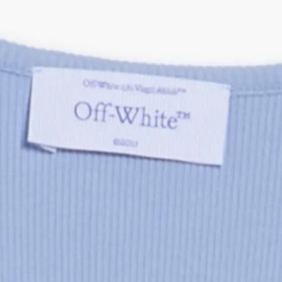 Stretch Cotton Logo Tank Off-White Blue - Picture 3 of 16